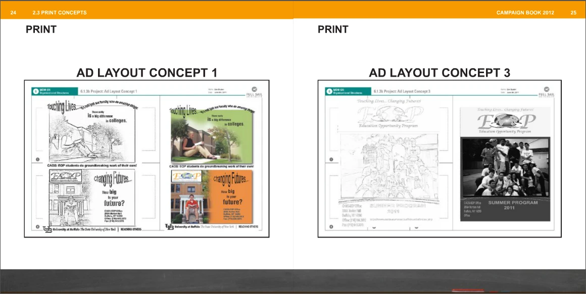 Campaign book page — Print Concepts
