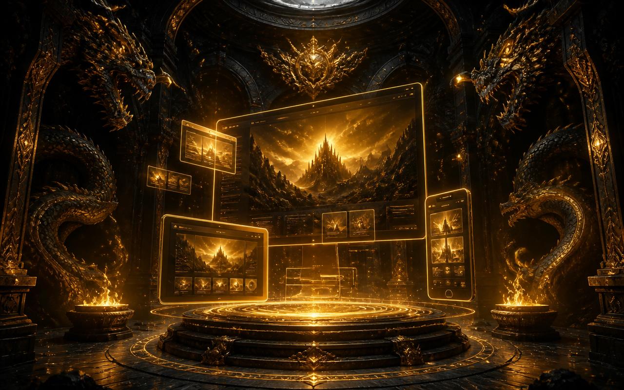Website Design & Development — cinematic illustration by Draconic Realms Creations
