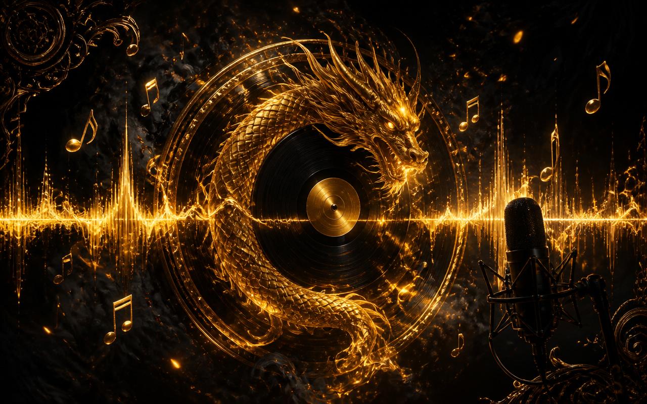 Music & Audio Production — cinematic illustration by Draconic Realms Creations